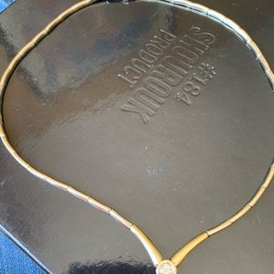 Diamond and gold necklace